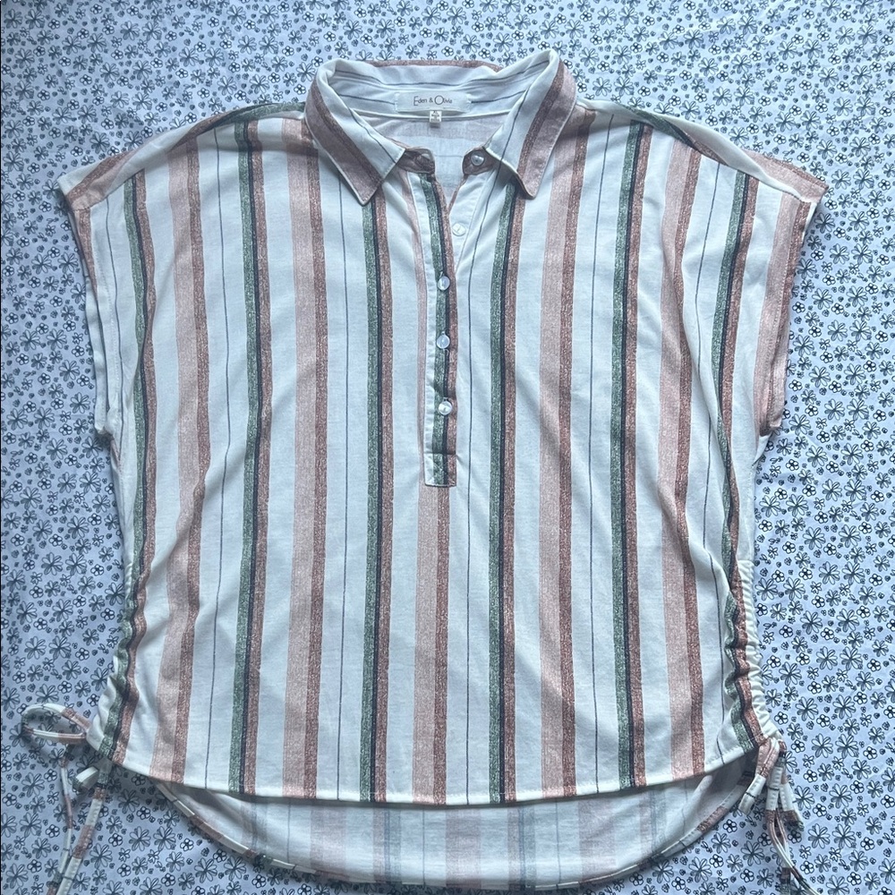 Women's Striped Button-Down Shirt